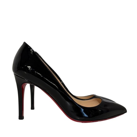 Christian Louboutin Pigalle 85 Black Patent Leather Pumps 35 - Picture 1 of 3